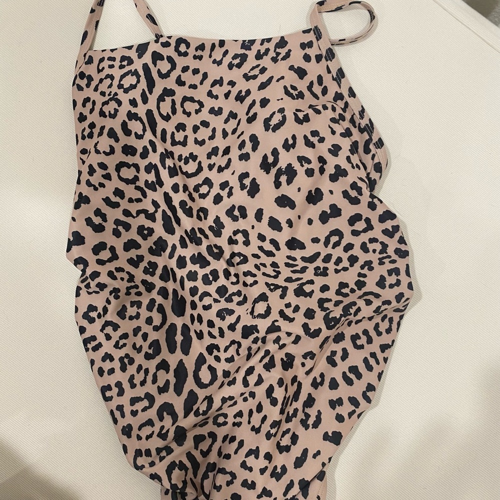 Pink blush maternity leopard swimsuit